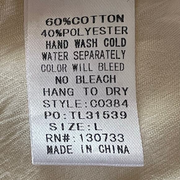 Umgee Cream Boho Bliss Embroidered Dress Sz LARGE Hippie Fairy Peasant Babydoll - Picture 9 of 10